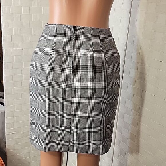 BRAND NEW DAILY HABIT PLAID ZIP CLOSURE ABOVE ANKLE PENCIL SKIRT - Picture 7 of 14